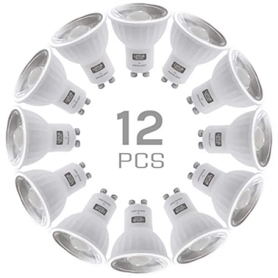 Image of SINCELIGHT GU10 LED Spot Light Bulb 100 Beam Angle Floodlighting Reflector, 6W, RA≈92, Neutral White 4000K, Non Dimmable, 550 Lumens Equivalent to 50W Halogen, Pack of 12