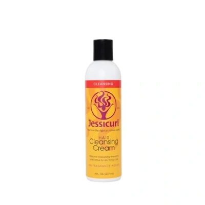 Image of Jessicurl Hair Cleansing Cream, No Fragrance Added, 8 Fl oz. Moisturizing Shampoo for Curly Hair, Sulfate Free Dry