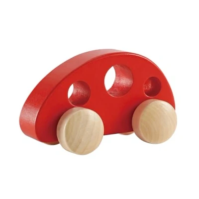 Image of Hape E0052 Mini Van Wooden Push and Pull Along Toy Suitable for 10 months up