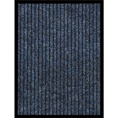 Image of vidaXL Doormat Striped Blue 40x60 cm