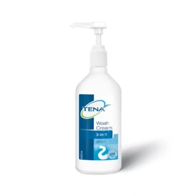 Image of Tena Wash Cream Box of 10 bottles 500 ml with pump
