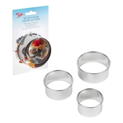 Image of Tala Pastry Cutter Plain X3 9516, 18/8 Stainless Steel, Silver