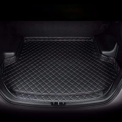 Image of Car Boot Liner Mat for BMW X1 2008 2020 Hybrid, Leather Auto Rear Cargo Liners Waterproof Anti Slip Trunk Tailored Scratch Protector Pad Cover Interior Accessories