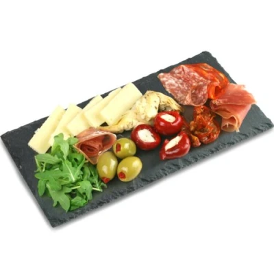 Image of drinkstuff Small Rectangular Slate Platter 25 x 13cm Presentation Platter, Serving