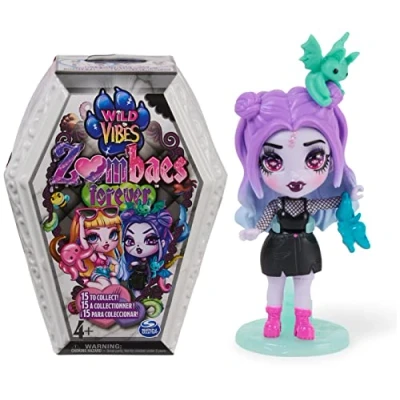 Image of Zombaes Forever, Wild Vibes Zombie Collectible Figure Doll Accessories and Toy Coffin (Designs May Vary) 3.5&quot; Kids for Girls