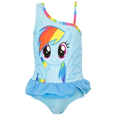Image of My Little Pony Girls Swimsuit Blue Age 4 to 5 Years