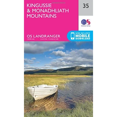 Image of Landranger 35 Kingussie &amp; Monadhliath Map