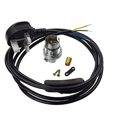 Image of Wooden Base Lamp Kit 8 with Chrome Un Switched Lampholder KIT8C