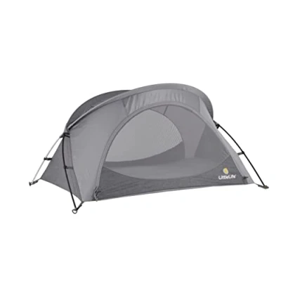 Image of LittleLife Arc 2 Superlight Portable Compact Travel Cot with Mattress, Fitted Sheet and Hand Luggage Sized Backpack Weight 2.4 kg