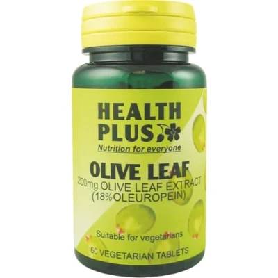 Image of Health Plus Olive Leaf 500mg Antioxidant Plant Supplement 60 Tablets