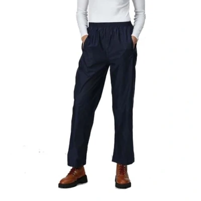 Image of Regatta Professional Womens Packaway Waterproof Trousers Navy, Size: 12 R