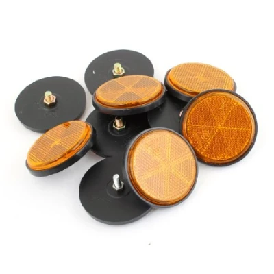 Image of sourcing map 10 Pcs Scooter Round Reflective Reflector Orange