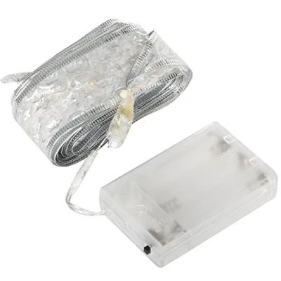 Image of TRIXES 4 Metre White LED Fairy Light Ribbon Battery Operated/Powered Warm Lights for Indoor Decoration