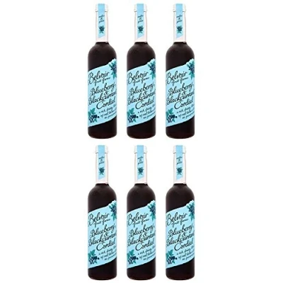 Image of (6 Pack) Belvoir Blueberry/Blackcurrant Cordial 500ml 6 Pack Bundle