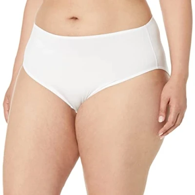 Image of Elomi Women&#039;s Smooth Full Brief Bikini Style Underwear, White, M L