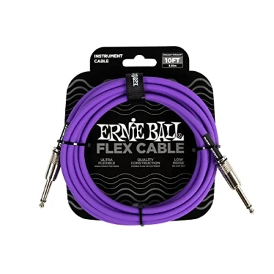 Image of Ernie Ball Flex Instrument Cable Straight/Straight 10ft Purple