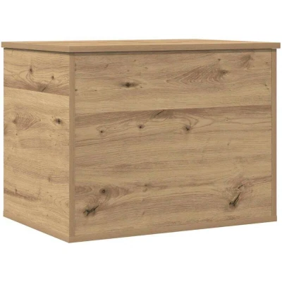 Image of vidaXL Storage Box with Lid Artisan Oak 60x42x46 cm Engineered Wood