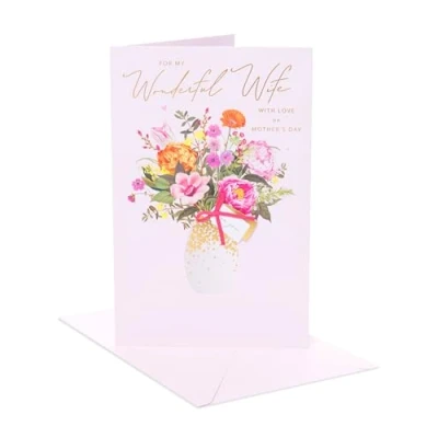 Image of UK Greetings Mother&#039;s Day Card for Wife Loving Design