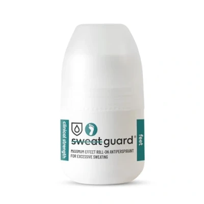Image of Sweat GUARD® Foot Antiperspirant 50ml Roll On. Maximum Protection Anti For Sweaty Feet Controls Excessive Sweating &amp; Eliminates Smell. Hyperhidrosis Treatment Dry Feet.