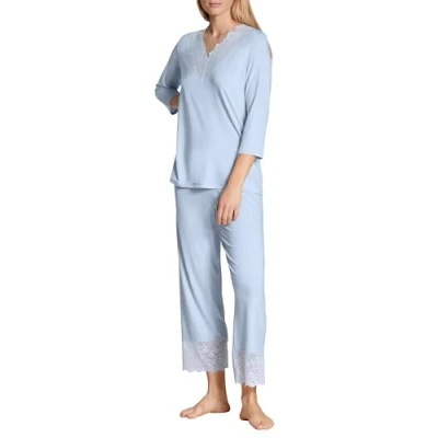 Image of CALIDA Women&#039;s Elegant Dreams Pajama Set, Harmony Blue, M