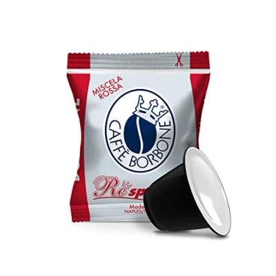 Image of Caffè Borbone Respresso, Red coffee Blend 100 Capsules Compatible with Nespresso®* machines for domestic use