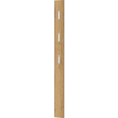 Image of Germania coat rack panel 3348 551 with three fold out hooks made of metal, resistant surface coating, in oak, 15 x 170 4 cm (WxHxD)