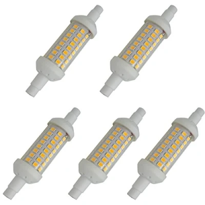 Image of Aoxdi R7S LED Bulb Lighting 5W, Warm White, 64 SMD 2835 Ceramic Light Bulb, 78mm Lamp, AC220 240V, 5 Pack (Warm White)