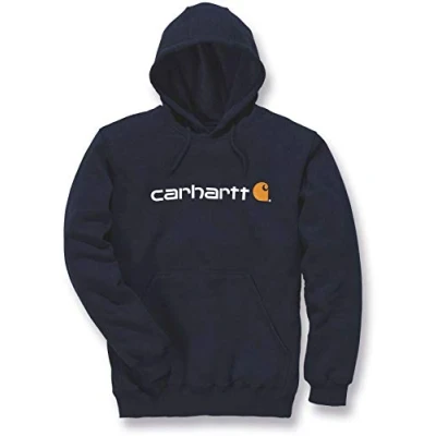 Image of Carhartt Men&#039;s Loose Fit Midweight Logo Graphic Sweatshirt, New Navy, S