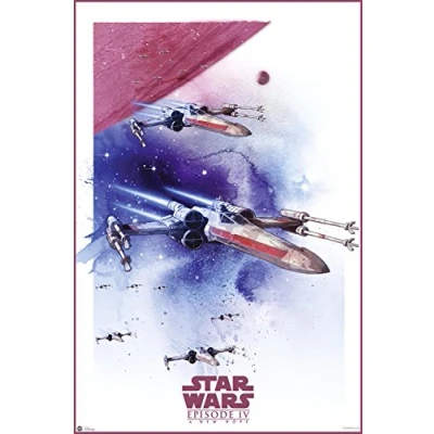 Image of Nifty Star Wars Episode IV Poster x Wing Fighter (61cm 91,5cm) + a surprise poster!
