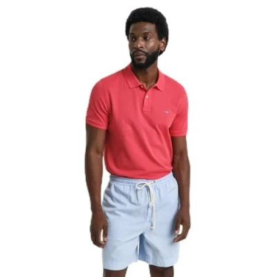Image of Gant Shield Regular Piqué Polo Shirt Red size XL