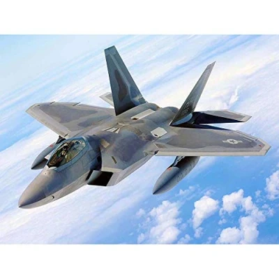 Image of Wee Blue Coo Military Air Plane Bomber Fighter Jet Fly F 22 Raptor Art Print Poster Wall Decor 12X16 Inch