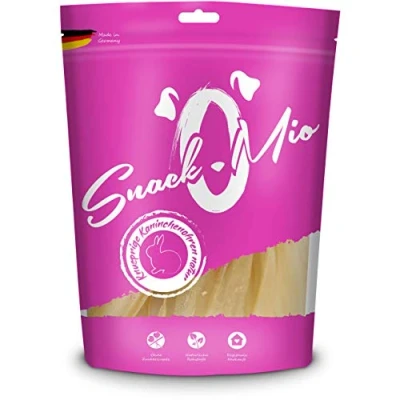 Image of SnackOMio Premium dog snack crispy rabbit ears natural, grain free, 1 pack (1 x 300g)