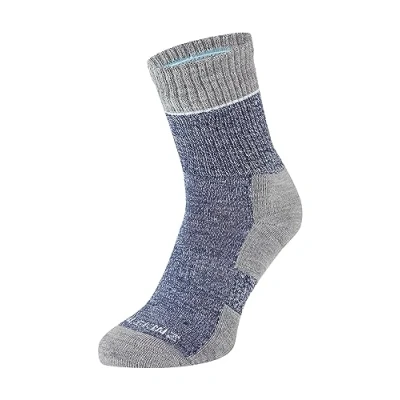 Image of SEALSKINZ unisex Thurton Solo Sock, Azul/gris piedra claro/beis.,