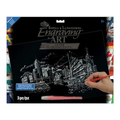 Image of Royal &amp; Langnickel Silver Engraving Art A3 Size Hong Kong Designed Painting Set