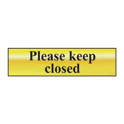 Image of Spectrum Industrial Please Keep Closed Pol (200 x 50mm)