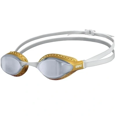 Image of Arena Unisex Racing Goggles Airspeed Mirror, Silver Gold