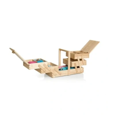 Image of Prym Sewing Basket, Wood, Beige, Brown, L