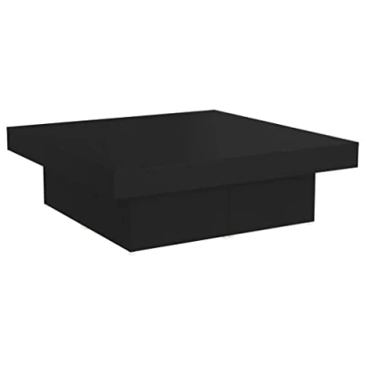 Image of vidaXL Coffee Table Modern Home Living Room Furniture Accessories Couch End Side Center Accent Set Sofa Chipboard Black