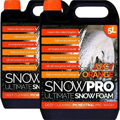 Image of SnowPro Snow Foam Shampoo Car Wash Soap pH Neutral 10L Vehicle Cleaning Detailing Pre Orange Fragrance