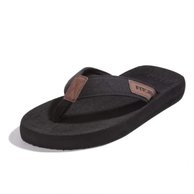 Image of FITORY Men&#039;s Flip Flops Thongs Lightweight Sandals Comfy Summer Shoes for Beach/Pool Size 6 12 (Black 7 UK)