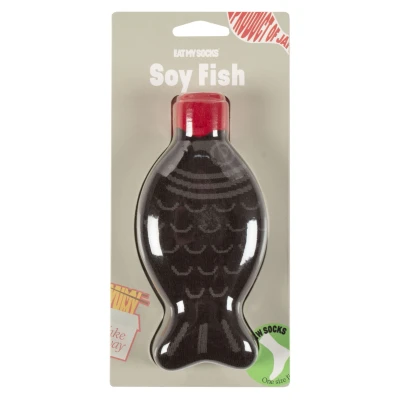 Image of EAT MY Socks 1 Pair Soy Sauce Fish Cotton One Size