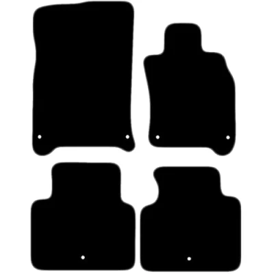 Image of Carsio Carpet Car Mats For Infiniti Q70 2017+ Onwards Tailored Fit Floor Mat Set Complete Accessory Black Custom Fitted All Weather, Anti Slip Backing &amp; Grey Trim