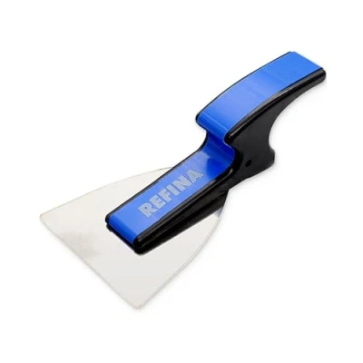 Image of REFINA SUPERSKIM Mini Plastering Spatula for Drywall &amp; Airless Plasters 3&quot; (80mm) Flexible Skimming w/ 0.3mm Stainless Steel Blade Ergonomic ‘Z’ Handle Finishing Tools