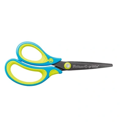 Image of Pelikan Griffix Left Handed School Scissors NeonFreshBlue 820592