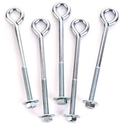 Image of 5X Zinc Plated Eye Bolts M8 / 150mm