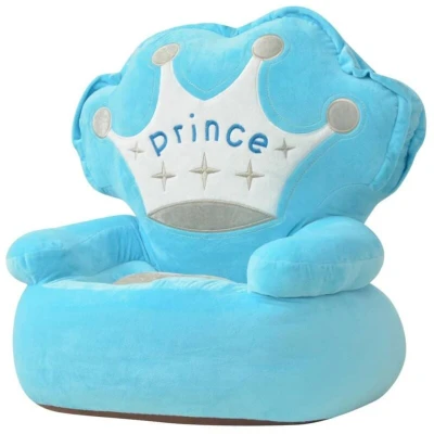 Image of vidaXL Plush Children&#039;s Chair Prince Blue