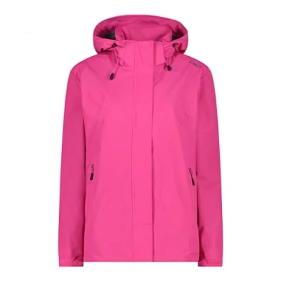 Image of CMP Women&#039;s rain jacket with removable hood, fuchsia, 44
