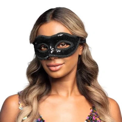 Image of Boland Venetian Sequin Eye Mask for Costumes, Carnival, Theme Party and Halloween