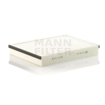 Image of 1709013, 1776360, 5128504, 7G9118D543AA, AV6N19G244AA Pollen Filter MANN CU 25 007 Particulate 260mm 202mm 36mm FORD: FOCUS 3, KUGA 2
