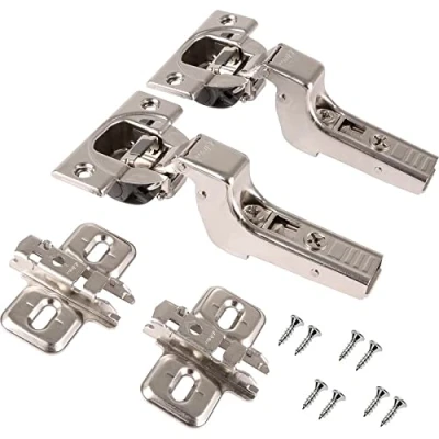 Image of 1 Pair x Blum Soft Close Cabinet Hinge Arm Clip 71B3 &amp; Mounting Plate 173L610 (Inset Application)